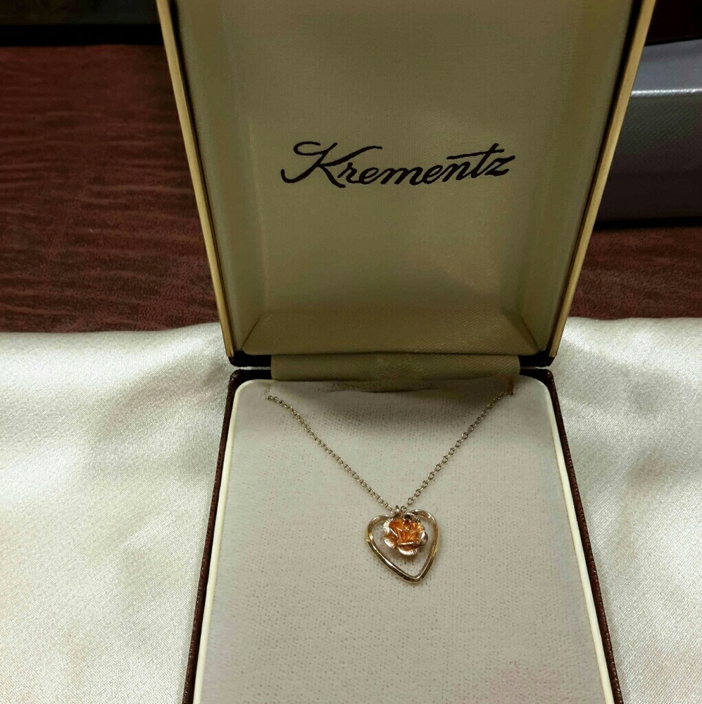 Krementz Gold  and Rose tone necklace